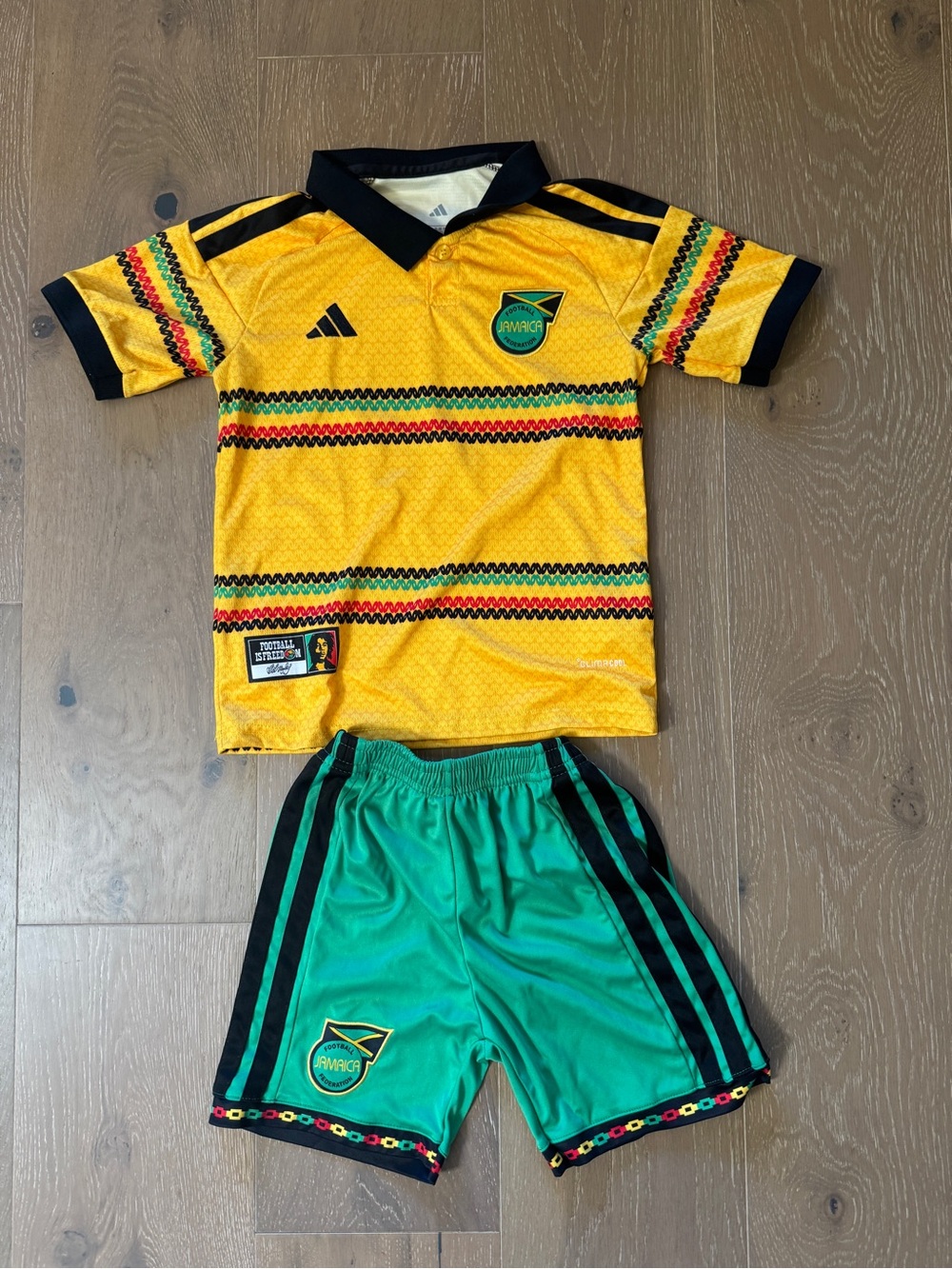 Jamaica 2026 World Cup Soccer Jersey and Shorts Set size 5-6Y